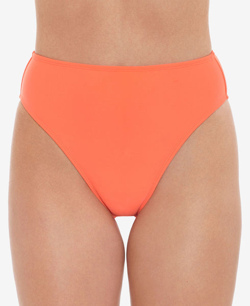 Juniors' Solid High-Cut Bikini Bottoms